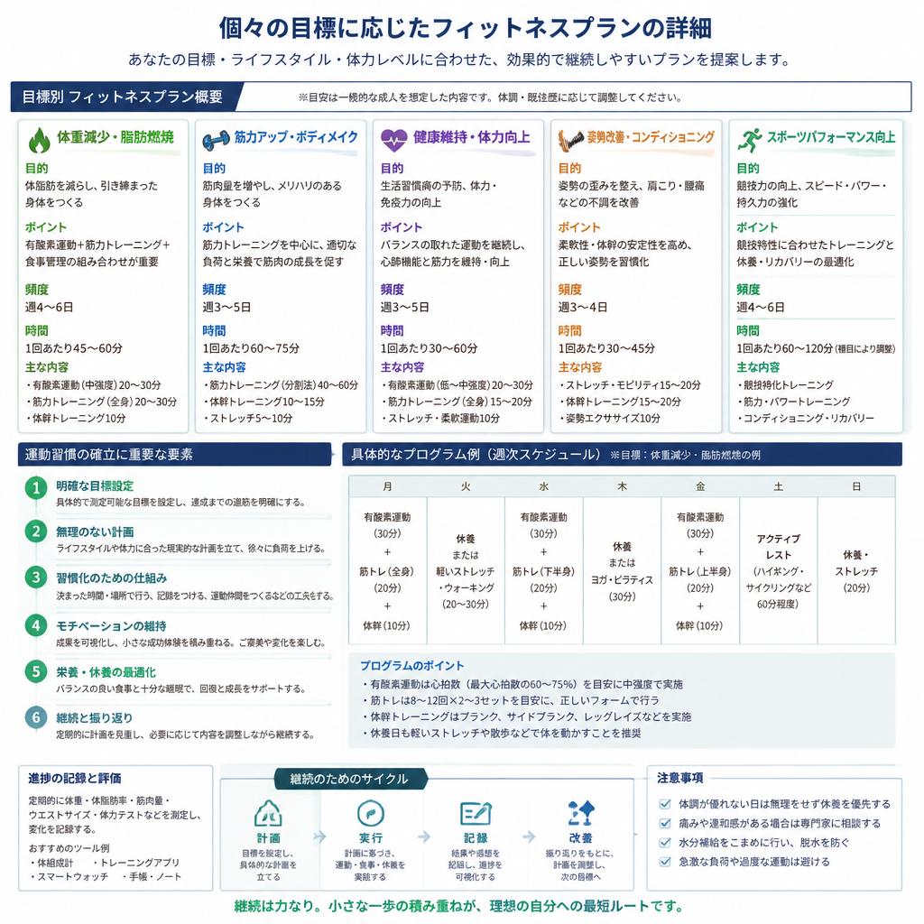 フィットネスプランの詳細