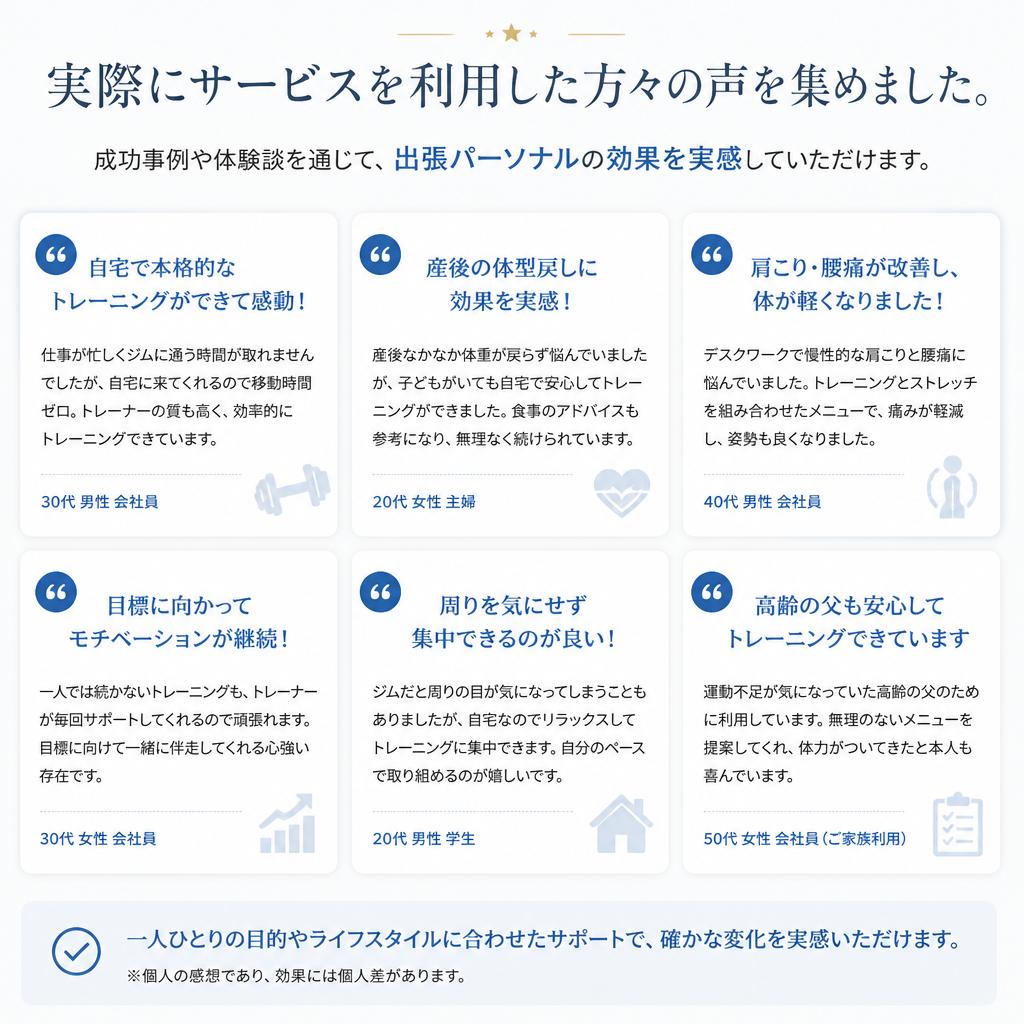 ご利用者の声