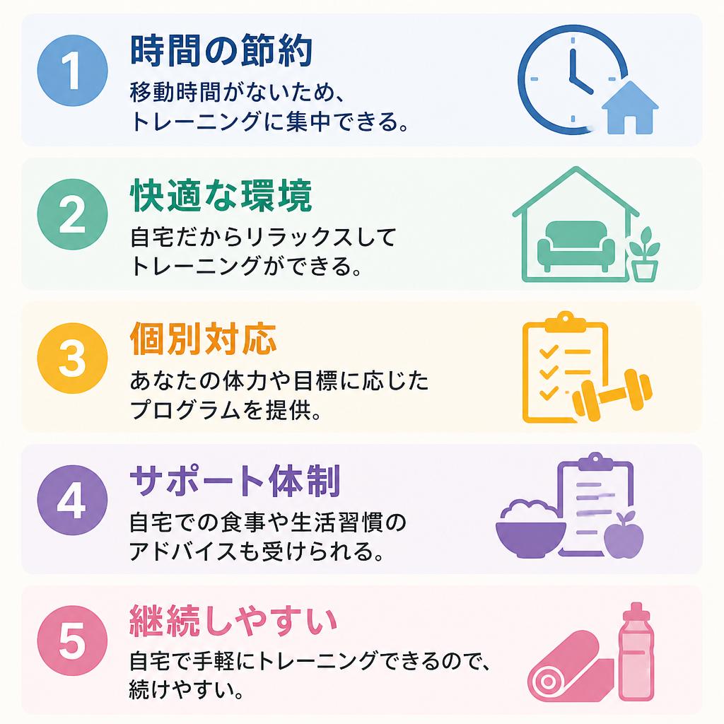 出張パーソナルトレーニングの5つのメリット