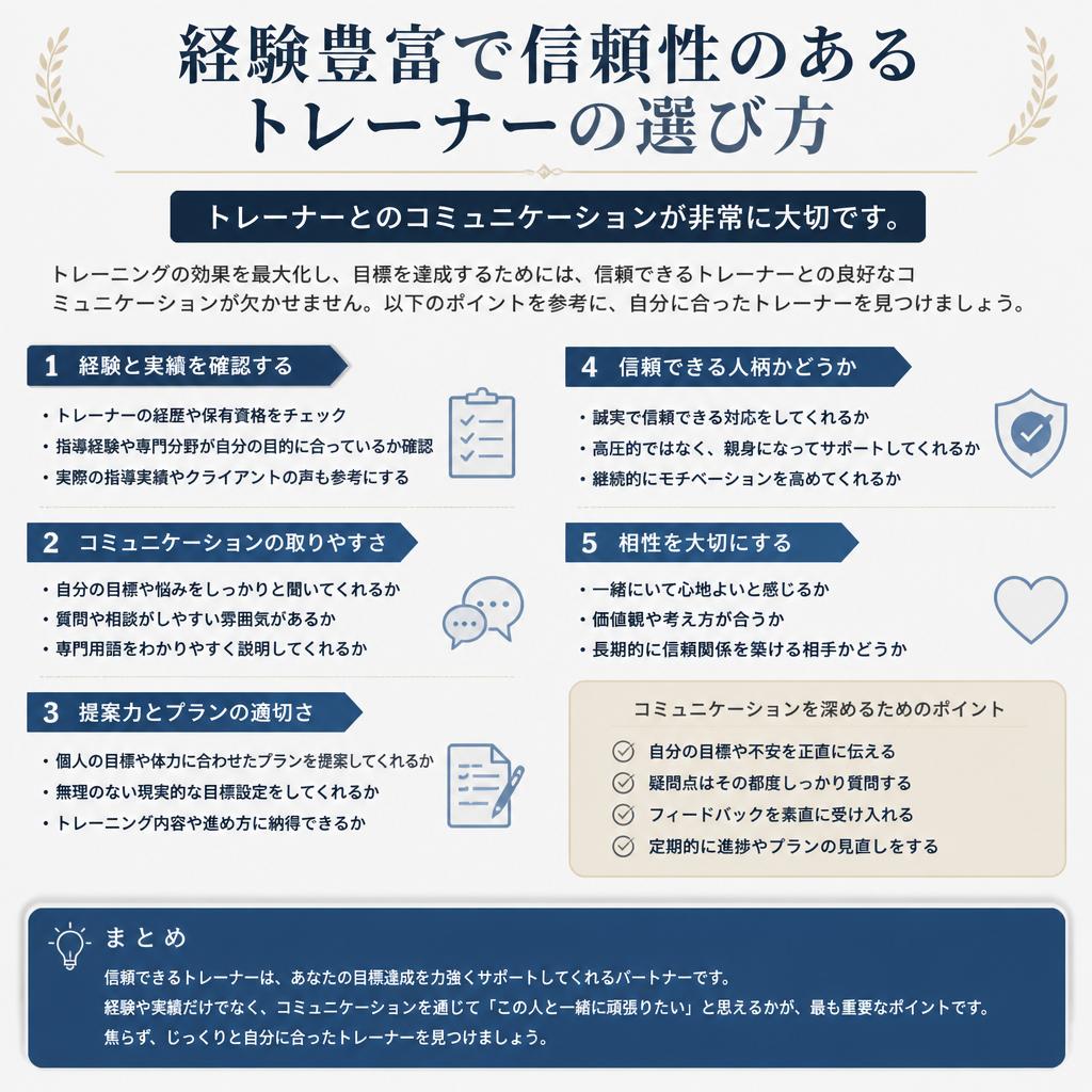 信頼できるトレーナーの見つけ方
