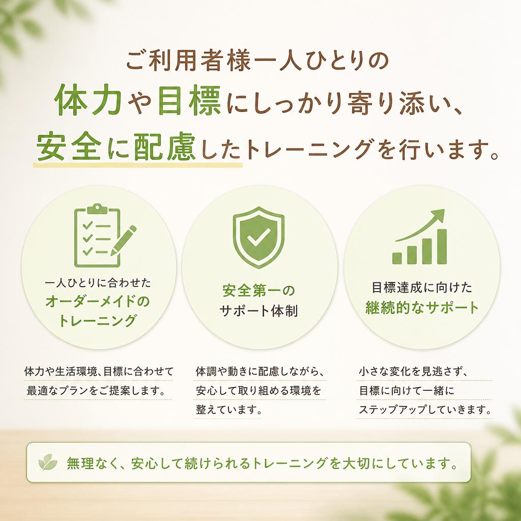 経験豊富なトレーナーによる安心指導