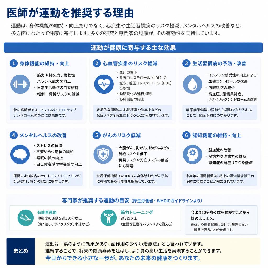 医師の運動推奨の理由