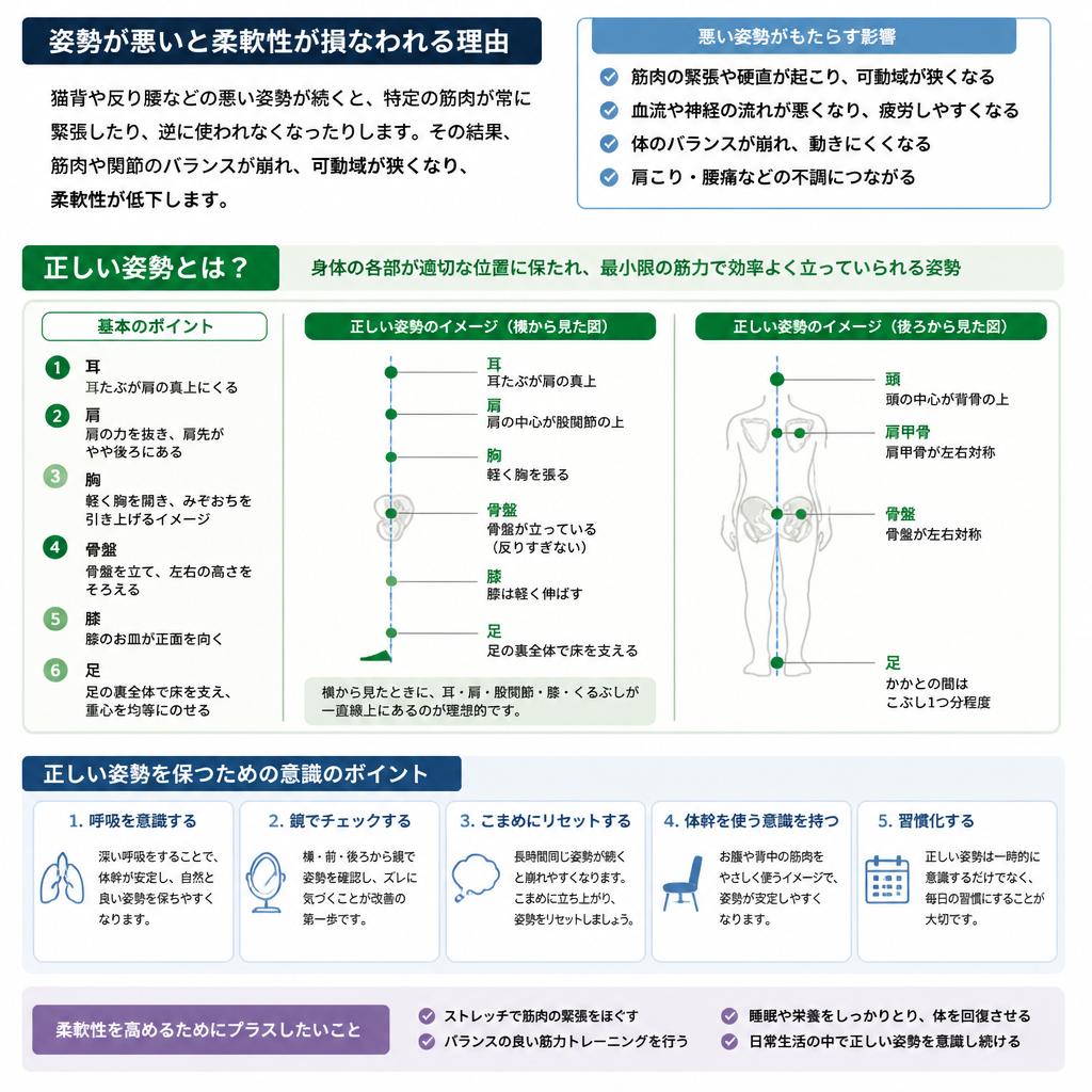 正しい姿勢が柔軟性を生む