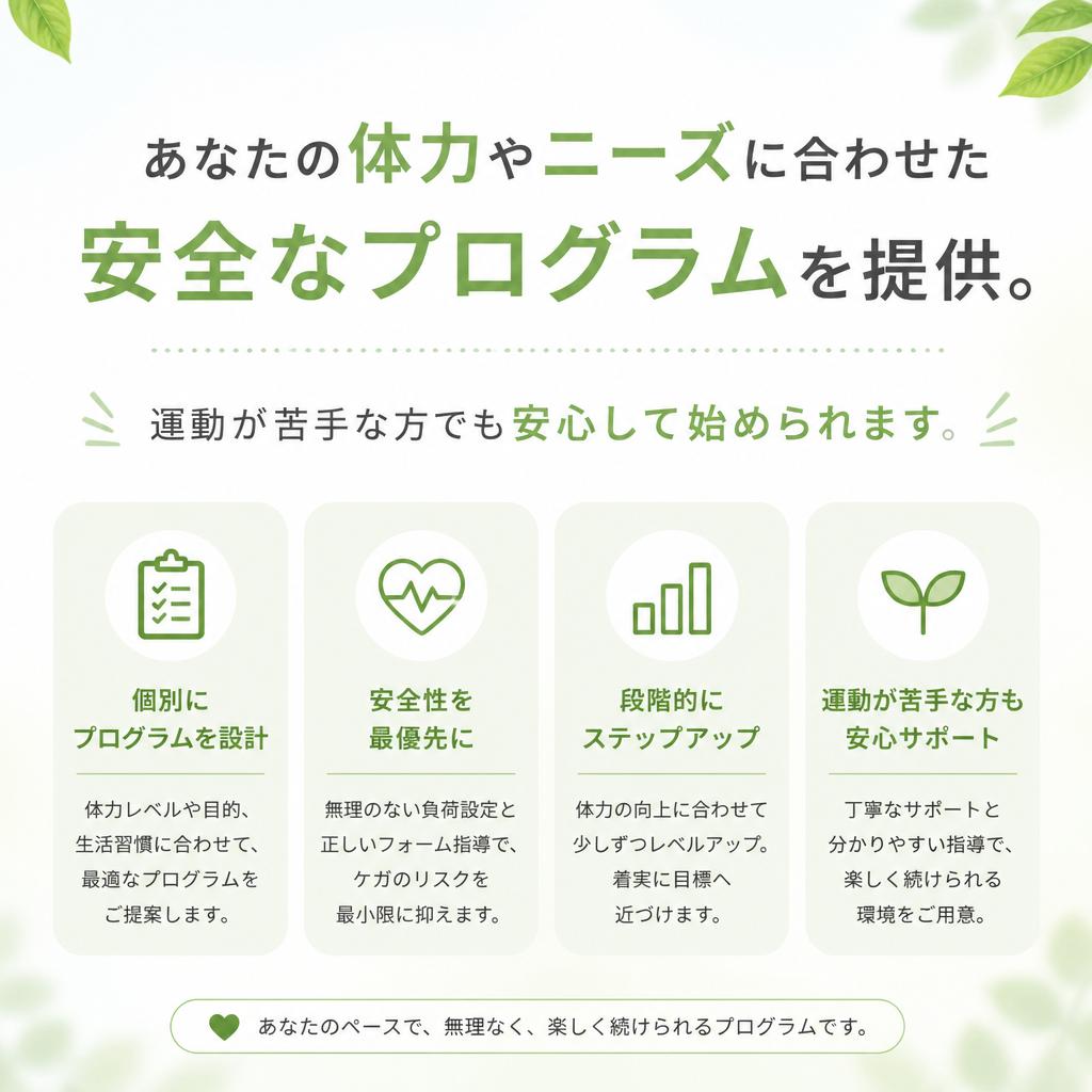 初心者でも安心のプログラム