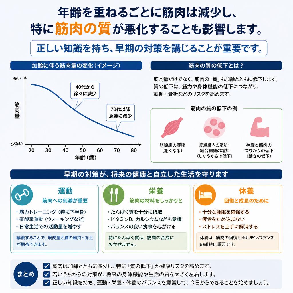 加齢による筋肉の減少