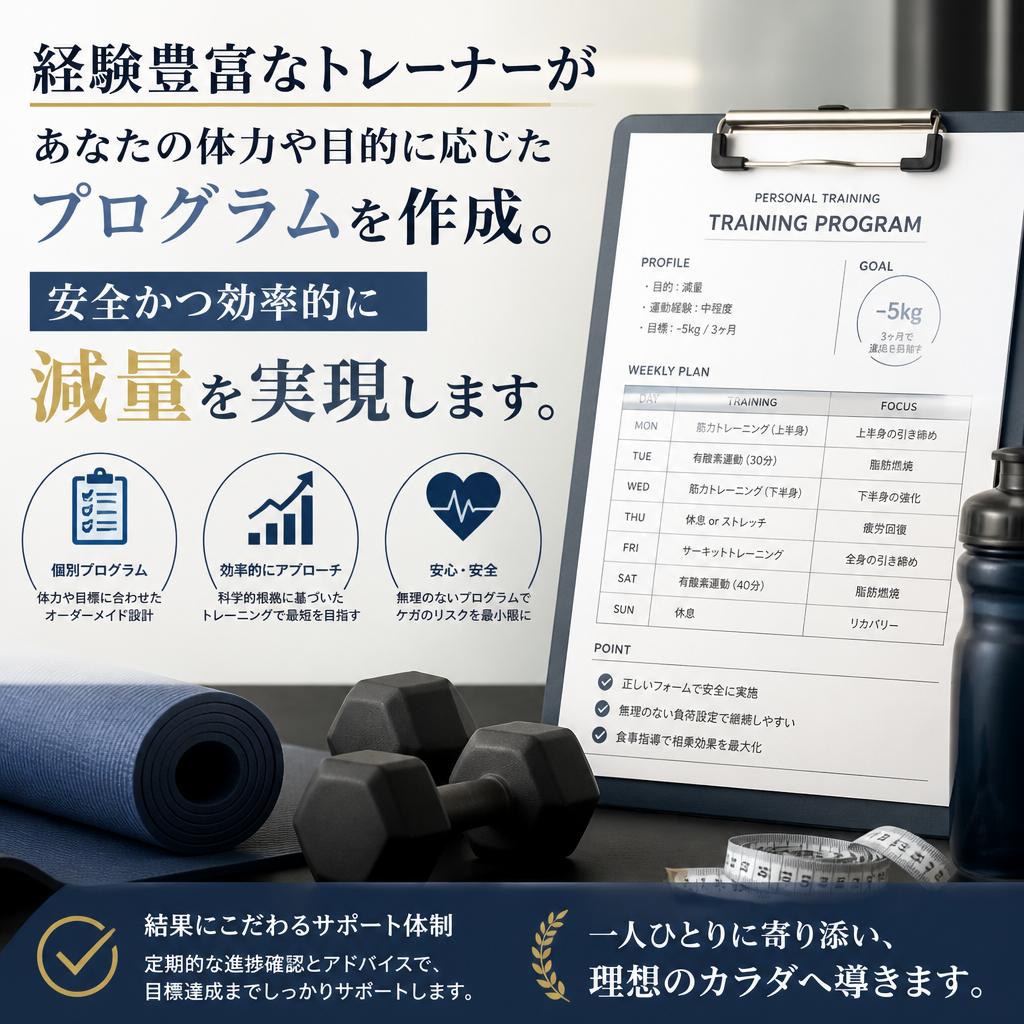 プロのトレーナーによる個別指導