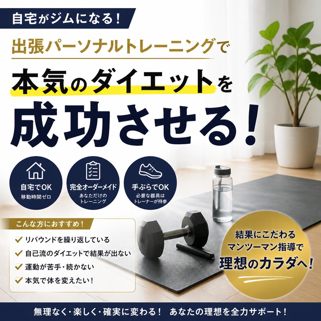 出張パーソナルトレーニングで本気のダイエットを成功させる！